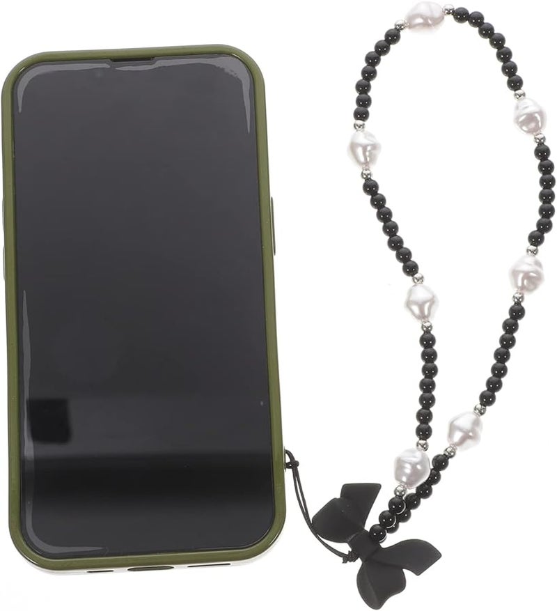 Bowknot Pearl Bead Wrist Chain Keychain Stylish Accessory for Everyday Use - Image 5